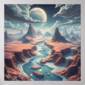 Poster Paysage surréaliste | Monde magique (Devant)