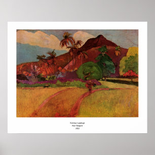 Poster Paysage tahitien de Paul Gauguin (1893)