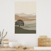 Poster Paysage texturé calme (Cuisine)