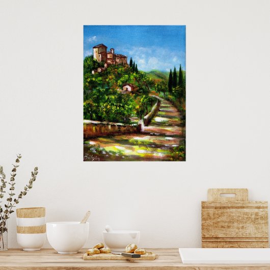 POSTER PAYSAGE TOSCANE (Cuisine)