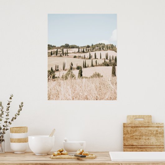 Poster Paysage Toscane Couleurs douces (Cuisine)