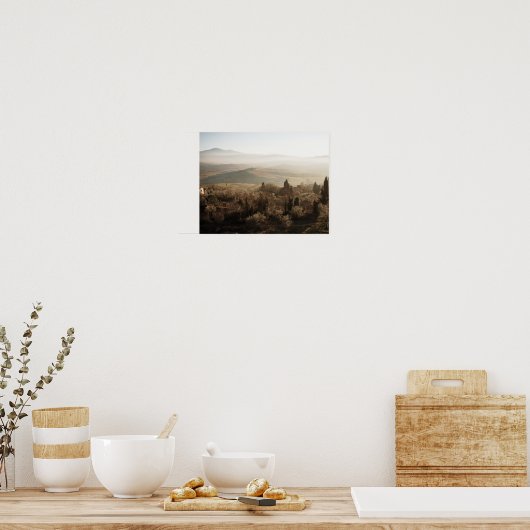 Poster Paysage Toscane Couleurs douces (Cuisine)