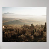 Poster Paysage Toscane Couleurs douces (Devant)