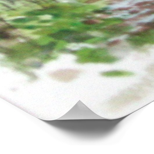 POSTER PAYSAGE TOSCANE DANS LE BROUILLON (Coin)