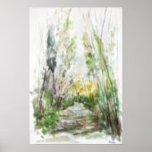 POSTER PAYSAGE TOSCANE DANS LE BROUILLON (Devant)