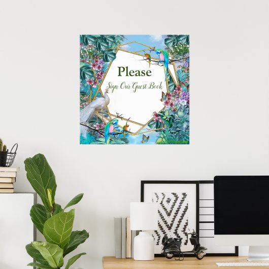 Poster Paysage tropical (Bureau à domicile)