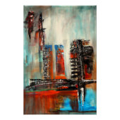 Poster Paysage urbain abstrait (Devant)