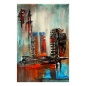 Poster Paysage urbain abstrait (Devant)