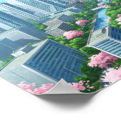 Poster Paysage urbain Art Abstrait Conception architectur (Coin)