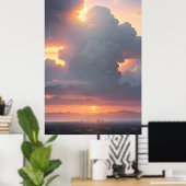 Poster Paysage urbain au coucher du soleil (Bureau à domicile)