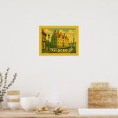 Poster Paysage urbain d'Aalborg Danemark (Cuisine)