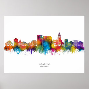 Poster Paysage urbain d'Anaheim Californie