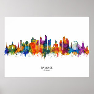 Poster Paysage urbain de Bangkok Thaïlande