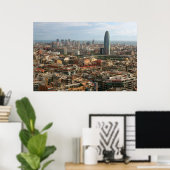 Poster paysage urbain de barcelone (Bureau à domicile)
