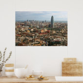 Poster paysage urbain de barcelone (Cuisine)