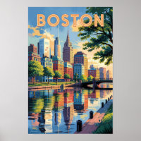 Paysage urbain de Boston Massachusetts Art de voya