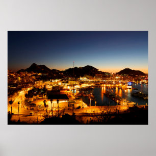 Poster Paysage urbain de Cabo San Lucas au coucher du