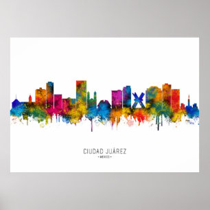 Poster Paysage urbain de Ciudad Juárez, Mexique