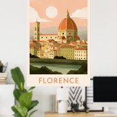 Poster Paysage urbain de Florence (Bureau à domicile)
