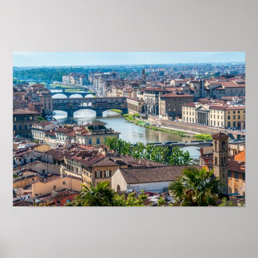 Poster Paysage urbain de Florence - Ponte Vecchio sur le (Devant)