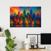 Poster Paysage urbain de la Cité des Échos (Bureau à domicile)