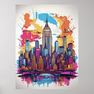 Poster Paysage urbain de New York