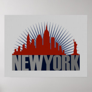 Poster Paysage urbain de New York City