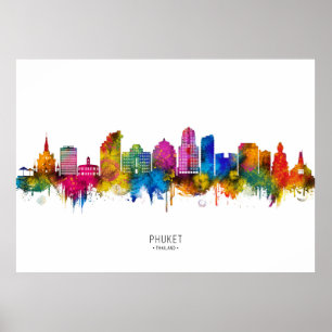 Poster Paysage urbain de Phuket en Thaïlande