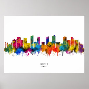 Poster Paysage urbain de Recife Brésil