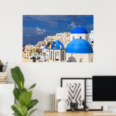 Poster Paysage urbain de Santorin, Grèce (Bureau à domicile)