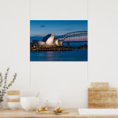 Poster Paysage urbain de Sydney la nuit, Australie (Cuisine)