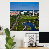 Poster paysage urbain de Washington DC (Bureau à domicile)