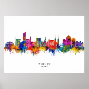 Poster Paysage urbain de Wroclaw Pologne