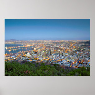 Poster Paysage urbain depuis le sommet de Signal Hill au