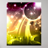 Poster paysage urbain disco (Devant)
