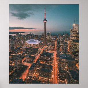 Poster Paysage urbain du centre-ville de Toronto, art du 