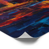 Poster Paysage urbain expressionniste vibrant de Dubaï vi (Coin)