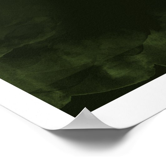 Poster Paysage vert foncé (Coin)