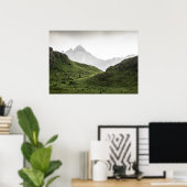 Poster Paysage vert Lofoten (Bureau à domicile)