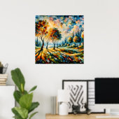 Poster Paysage vibrant (Bureau à domicile)