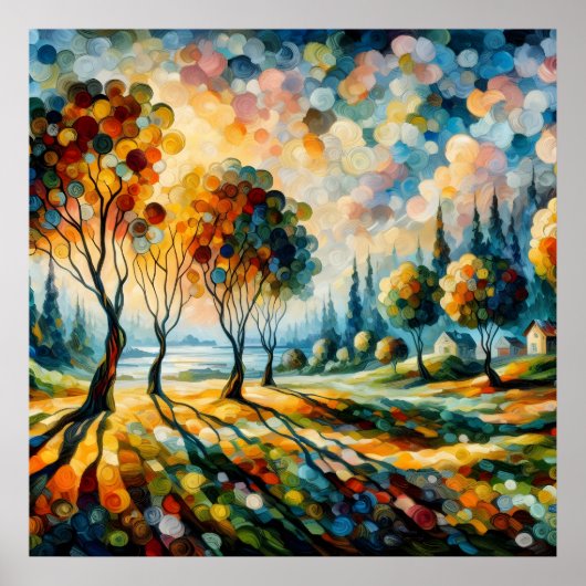 Poster Paysage vibrant (Devant)