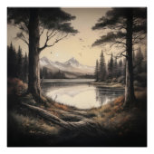 Poster Paysage vintage (Devant)