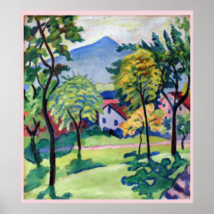 Poster Paysage Vintage de Tegernsee Août Macke