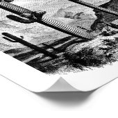 Poster Paysage vintage du désert Illustration Art (Coin)