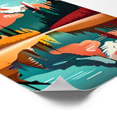 Poster Paysage vintage sauvage (Coin)