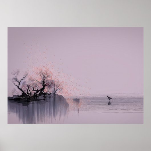 Poster Paysage zen minimaliste (Devant)