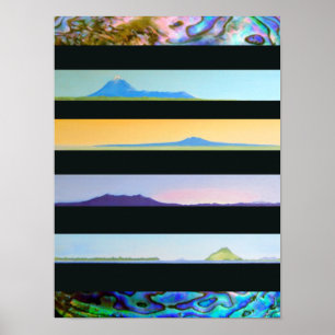 POSTER PAYSAGES DE LA NOUVELLE-ZÉLANDE DE L'ÎLE DU NORD