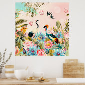 Poster Paysages des oiseaux au paradis (Cuisine)
