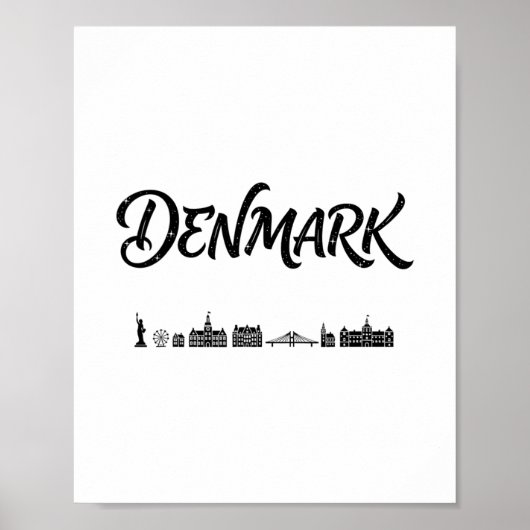 Poster Paysages du Danemark Mode Voyage Vacances (Devant)