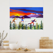Poster Paysages Ski (Cuisine)